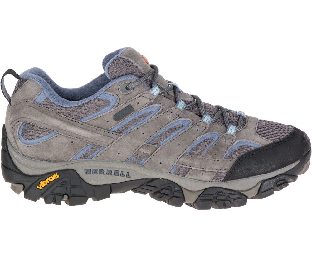 Buty Trekkingowe Merrell Damskie Szare - Moab 2 Waterproof - 410273-NRM